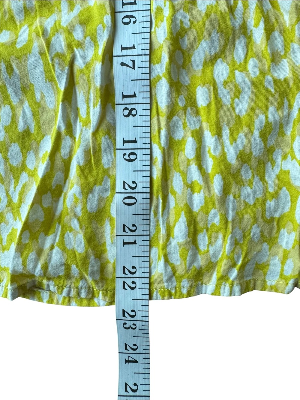 Who What Wear Yellow White Printed Ruffle-Sleeve Blouse Size M - Picture 7 of 9
